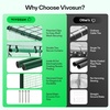 image:imageVIVOSUN 57x57x77 Inch Mini Walk in Green House with Window and Anchor Plant Garden Hot House 2 Tiers 8 Shelves 47 x 47 x 64 FTGreen PE
