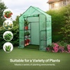 image:imageVIVOSUN 57x57x77 Inch Mini Walk in Green House with Window and Anchor Plant Garden Hot House 2 Tiers 8 Shelves 47 x 47 x 64 FTGreen PE
