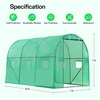 image:imageVIVOSUN 57x57x77 Inch Mini Walk in Green House with Window and Anchor Plant Garden Hot House 2 Tiers 8 Shelves 47 x 47 x 64 FTGreen PE