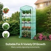 image:imageVIVOSUN 57x57x77 Inch Mini Walk in Green House with Window and Anchor Plant Garden Hot House 2 Tiers 8 Shelves 47 x 47 x 64 FTGreen PE