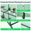 image:imageVIVOSUN 57x57x77 Inch Mini Walk in Green House with Window and Anchor Plant Garden Hot House 2 Tiers 8 Shelves 47 x 47 x 64 FTGreen PE