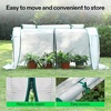 image:imageVIVOSUN 57x57x77 Inch Mini Walk in Green House with Window and Anchor Plant Garden Hot House 2 Tiers 8 Shelves 47 x 47 x 64 FTWhite PE