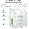 image:imageVIVOSUN 57x57x77 Inch Mini Walk in Green House with Window and Anchor Plant Garden Hot House 2 Tiers 8 Shelves 47 x 47 x 64 FTWhite PE