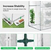 image:imageVIVOSUN 57x57x77 Inch Mini Walk in Green House with Window and Anchor Plant Garden Hot House 2 Tiers 8 Shelves 47 x 47 x 64 FTWhite PE