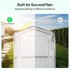 image:imageVIVOSUN 57x57x77 Inch Mini Walk in Green House with Window and Anchor Plant Garden Hot House 2 Tiers 8 Shelves 47 x 47 x 64 FTWhite PE