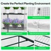 image:imageVIVOSUN 57x57x77 Inch Mini Walk in Green House with Window and Anchor Plant Garden Hot House 2 Tiers 8 Shelves 47 x 47 x 64 FTWhite PE