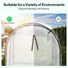 image:imageVIVOSUN 57x57x77 Inch Mini Walk in Green House with Window and Anchor Plant Garden Hot House 2 Tiers 8 Shelves 47 x 47 x 64 FTWhite PE