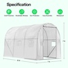 image:imageVIVOSUN 57x57x77 Inch Mini Walk in Green House with Window and Anchor Plant Garden Hot House 2 Tiers 8 Shelves 47 x 47 x 64 FTWhite PE