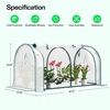 image:imageVIVOSUN 57x57x77 Inch Mini Walk in Green House with Window and Anchor Plant Garden Hot House 2 Tiers 8 Shelves 47 x 47 x 64 FTWhite PE