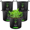 image:imageVIVOSUN 5Pack 5 Gallon Grow Bags Heavy Duty 300G Thickened Nonwoven Plant Fabric Pots with HandlesBlack