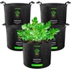 image:imageVIVOSUN 5Pack 5 Gallon Grow Bags Heavy Duty 300G Thickened Nonwoven Plant Fabric Pots with HandlesBlack