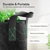 image:imageVIVOSUN 5Pack 5 Gallon Grow Bags Heavy Duty 300G Thickened Nonwoven Plant Fabric Pots with HandlesBlack