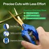 image:imageVIVOSUN 65 Inch Gardening Scissors Hand Pruner Pruning Shear with Straight Stainless Steel Blades Orange 1PackBlue Curved Blade