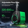 image:imageVIVOSUN 800GPH Submersible Pump3000LH 24W Ultra Quiet Water Fountain Pump with 10ft High Lift with 65ft Power Cord 3 Nozzles for Fish Tank Pond Aquarium Statuary Hydroponics Green