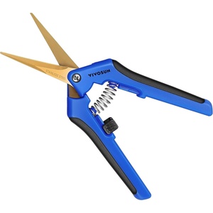 image:imageVIVOSUN 65 Inch Gardening Scissors Hand Pruner Pruning Shear with Straight Stainless Steel Blades Orange 1PackBlue Curved Blade