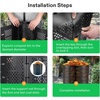 image:imageVIVOSUN 500 Gallon Outdoor Compost Bin Expandable Composter Easy to Setup amp Large Capacity for Backyard Lawn Black with Gloves300 Gallon