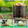 image:imageVIVOSUN 500 Gallon Outdoor Compost Bin Expandable Composter Easy to Setup amp Large Capacity for Backyard Lawn Black with Gloves500 Gallon