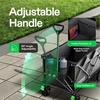 image:imageVIVOSUN Collapsible Folding Wagon 350 lb LoadBearing Outdoor Utility Cart with Silent Universal Wheels Cup Holders ampSide Pockets Adjustable Handle for Camping Garden Sports Picnic ShoppingBlack