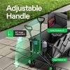 image:imageVIVOSUN Collapsible Folding Wagon 350 lb LoadBearing Outdoor Utility Cart with Silent Universal Wheels Cup Holders ampSide Pockets Adjustable Handle for Camping Garden Sports Picnic ShoppingGray
