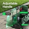 image:imageVIVOSUN Collapsible Folding Wagon 350 lb LoadBearing Outdoor Utility Cart with Silent Universal Wheels Cup Holders ampSide Pockets Adjustable Handle for Camping Garden Sports Picnic ShoppingGreen