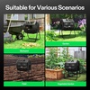image:imageVIVOSUN Outdoor Tumbling Composter Dual Rotating Batch Compost Bin 43 Gallon Black DoorBlack