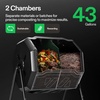 image:imageVIVOSUN Outdoor Tumbling Composter Dual Rotating Batch Compost Bin 43 Gallon Black DoorBlack