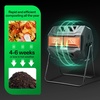 image:imageVIVOSUN Outdoor Tumbling Composter Dual Rotating Batch Compost Bin 43 Gallon Black DoorOrange