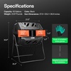 image:imageVIVOSUN Outdoor Tumbling Composter Dual Rotating Batch Compost Bin 43 Gallon Black DoorOrange