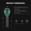 image:imageVIVOSUN Soil Tester 3in1 Plant Moisture Meter Light and PH Tester for Home Garden Lawn Farm Indoor and Outdoor Use Promote Plants Healthy GrowthSoil Tester