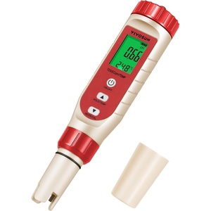 image:imageVIVOSUN 4in1 Digital pH Meter with pHTDSECTemp Function 0140 pH Measurement Range 01 pH Accuracy Water Quality Tester for Hydroponics Household Drinking and AquariumRed