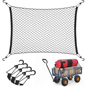 image:imageVIVOSUN Cargo Net for Garden Wagon 36 X 30 Heavy Duty Nylon Netting with Storage Bag for Folding Wagon Beach Cart Garden Cart Trolley Cart Black36 X 30
