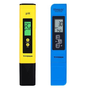 image:imageVIVOSUN Digital pH and TDS Meter Kits 001pH High Accuracy Pen Type pH Meter  2 Readout Accuracy 3in1 TDS EC Temperature Meter for Hydroponics Pool and Aquarium Black White UL CertifiedYellowBlue