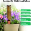 image:imageVIVOSUN 10Pcs SelfWatering Spikes 7 Inch Hexagonal Terracotta Watering Stakes AutoWater Device Planter Insert for Indoor amp Outdoor Potted Plants 10Pack6 Pack of 2
