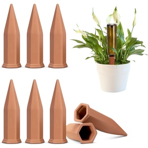 image:imageVIVOSUN 10Pcs SelfWatering Spikes 7 Inch Hexagonal Terracotta Watering Stakes AutoWater Device Planter Insert for Indoor amp Outdoor Potted Plants 10Pack6