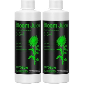 image:imageVIVOSUN Bloom Juice 064 Flowering Supplement Liquid Fertilizer for Flowering Stage Concentrated Plant Food for All Flowering Plants 32 Ounces1 Quart8 Ounce Pack of 2