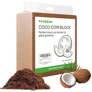 image:imageVIVOSUN Coco Coir Brick 14lbs 100 Natural Organic Compressed Coconut Coir Fiber with Low EC PH Balance amp High Nutrition Coconut Fiber Substrate Coconut Soil for Plants 6Pack110 Pounds