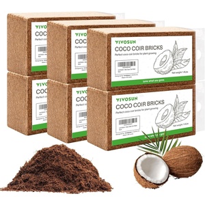 image:imageVIVOSUN Coco Coir Brick 14lbs 100 Natural Organic Compressed Coconut Coir Fiber with Low EC PH Balance amp High Nutrition Coconut Fiber Substrate Coconut Soil for Plants 6Pack84 Pounds