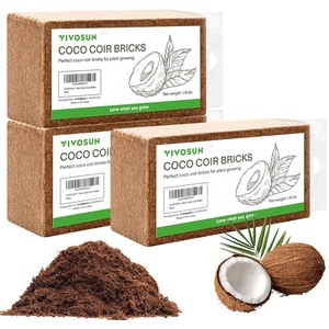 image:imageVIVOSUN Coco Coir Brick 14lbs 100 Natural Organic Compressed Coconut Coir Fiber with Low EC PH Balance amp High Nutrition Coconut Fiber Substrate Coconut Soil for Plants 6Pack42 Pounds