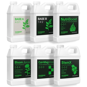 image:imageVIVOSUN Complete Nutrient System Starter Kit Plant Nutrient and Fertilizer Solution Hydroponics Growing System with Base A amp B Bloom Juice CalMag and Iron for Indoor Growers