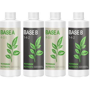 image:imageVIVOSUN Liquid Nutrients Base A amp B Bundle Grow Big Hydroponic Fertilizer Supports Vegetative and Flowering Stages for Outdoor Indoor Plants Best Plant Food Set of 8oz8 Ounce Pack of 2