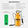 image:imageVIVOSUN 21Gal8L Pump Pressure Sprayer Pressurized Water Spray Bottle with Adjustable Shoulder Strap Adjustable Nozzle Safety Valve amp Additional Seals Ideal for Watering Fertilizing Cleaning21 Gallon  8 Liter
