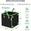 image:imageVIVOSUN 5 Pack 5 Gallon Square Grow Bags Thick Nonwoven Cubic Fabric Pots with Handles for Indoor and Outdoor Gardening10 Gallon