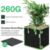 image:imageVIVOSUN 5 Pack 5 Gallon Square Grow Bags Thick Nonwoven Cubic Fabric Pots with Handles for Indoor and Outdoor Gardening10 Gallon