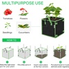 image:imageVIVOSUN 5 Pack 5 Gallon Square Grow Bags Thick Nonwoven Cubic Fabric Pots with Handles for Indoor and Outdoor Gardening3 Gallon
