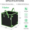 image:imageVIVOSUN 5 Pack 5 Gallon Square Grow Bags Thick Nonwoven Cubic Fabric Pots with Handles for Indoor and Outdoor Gardening7 Gallon