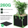 image:imageVIVOSUN 5 Pack 5 Gallon Square Grow Bags Thick Nonwoven Cubic Fabric Pots with Handles for Indoor and Outdoor Gardening7 Gallon
