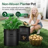 image:imageVIVOSUN 5Pack 7 Gallon Potato Grow Bags for Growing Potatoes Fabric Potato Pots with Handle and Rollup Window Potato Growing Containers Potato Planter Potato Planter for Growing Potatoes GreenBlack