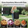 image:imageVIVOSUN 5Pack 7 Gallon Potato Grow Bags for Growing Potatoes Fabric Potato Pots with Handle and Rollup Window Potato Growing Containers Potato Planter Potato Planter for Growing Potatoes GreenBlack