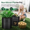 image:imageVIVOSUN 5Pack 7 Gallon Potato Grow Bags for Growing Potatoes Fabric Potato Pots with Handle and Rollup Window Potato Growing Containers Potato Planter Potato Planter for Growing Potatoes GreenBlack