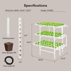 image:imageVIVOSUN Hydroponics Growing System 108 Plant Sites 3 Layers 12 FoodGrade PVCU Pipes Gardening System Grow Kit with Water Pump Timer Nest Basket and Sponge for Leafy Vegetables108 Plant Sites
